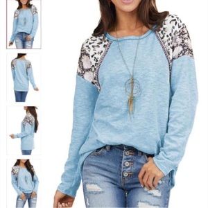 Blue long sleeve top